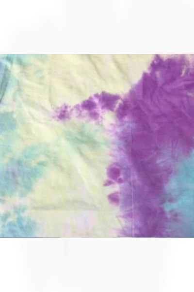 DG-TNJO 時尚面料 扎染面料 扎染布 紮染 手工扎染 彩潑印花 95%棉5%氨綸 165g   扎 染 t 恤 細節-1